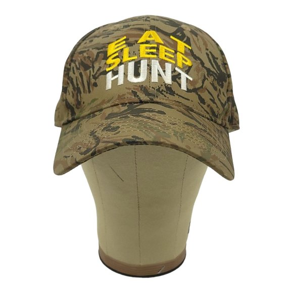 Eat Sleep Hunt Camo Strapback Cap Trucker Hunter Baseball Camouflage National - Picture 7 of 12